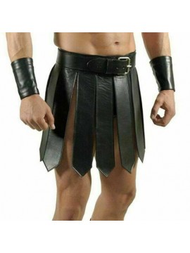 Genuine Leather Gladiator KILTS For Men Costumes Scottish Kilts