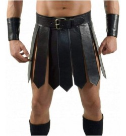 Genuine Leather Gladiator KILTS For Men Costumes S..