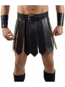 Genuine Leather Gladiator KILTS For Men Costumes Scottish Kilts