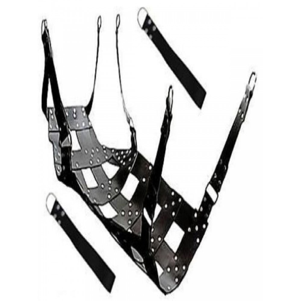 REAL LEATHER SEX SWING SLING with STIRRUPS Hours of Adult Fun