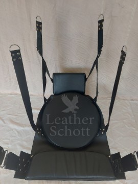 Leather Sex Swing Adult Play Room Fun Sling with Leg Straps