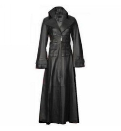 Genuine Cow Leather Coat Women Steampunk VAN HELSI..